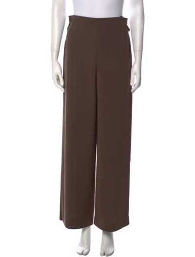 Pre-owned Hermes Vintage Wide Leg Pants In Brown