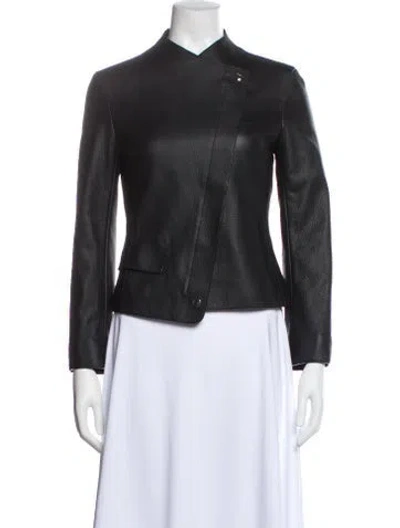 Pre-owned Hermes Virgin Wool Biker Jacket In Black