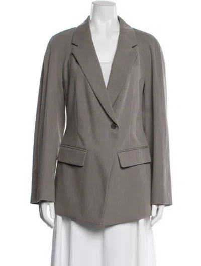 Pre-owned Hermes Virgin Wool Blazer W/ Tags In Gray