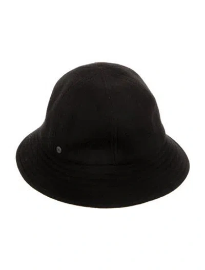 Pre-owned Hermes Virgin Wool Bucket Hat In Black