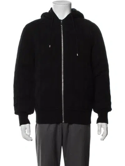 Pre-owned Hermes Virgin Wool Crew Neck Hoodie W/ Tags In Black
