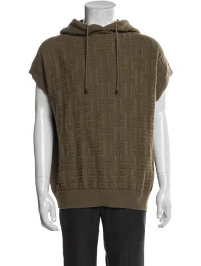 Pre-owned Hermes Virgin Wool Crew Neck Hoodie W/ Tags In Green