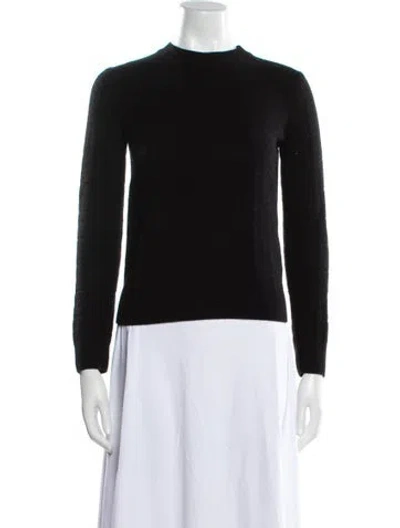 Pre-owned Hermes Virgin Wool Crew Neck Sweater In Black