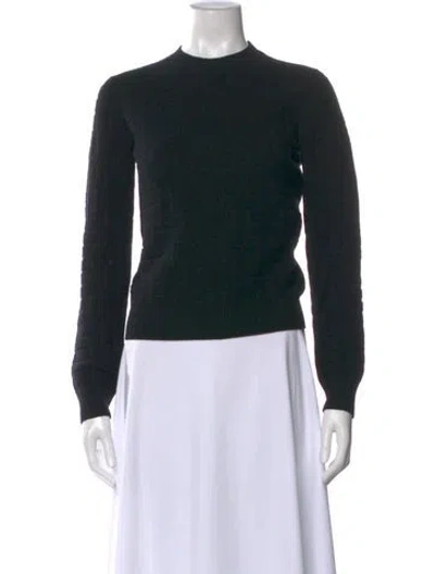 Pre-owned Hermes Virgin Wool Crew Neck Sweater In Black