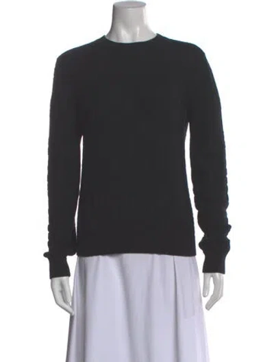 Pre-owned Hermes Virgin Wool Crew Neck Sweater In Black