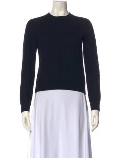 Pre-owned Hermes Virgin Wool Crew Neck Sweater In Black