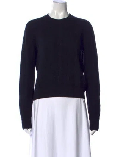 Pre-owned Hermes Virgin Wool Crew Neck Sweater In Black