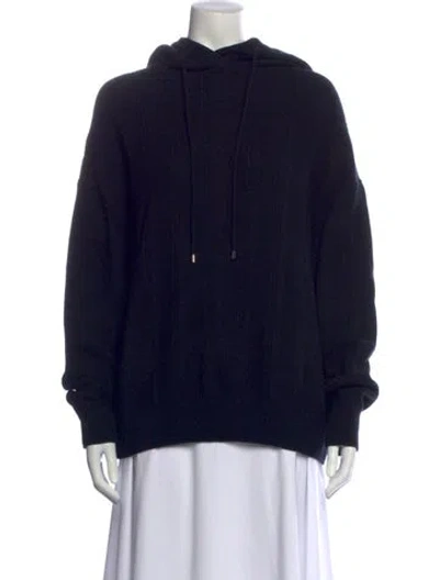 Pre-owned Hermes Virgin Wool Crew Neck Sweater In Black