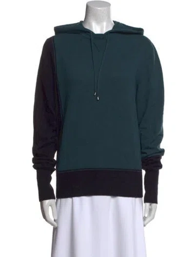 Pre-owned Hermes Virgin Wool Crew Neck Sweater In Blue