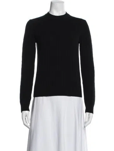 Pre-owned Hermes Virgin Wool Crew Neck Sweater In Blue