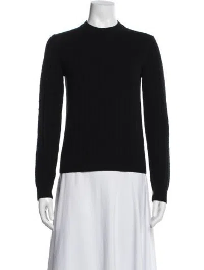 Pre-owned Hermes Virgin Wool Crew Neck Sweater In Blue
