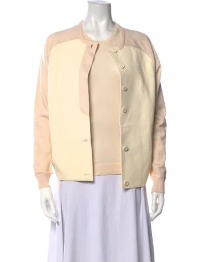 Pre-owned Hermes Virgin Wool Crew Neck Sweater In Neutrals
