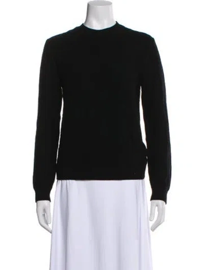 Pre-owned Hermes Virgin Wool Crew Neck Sweater W/ Tags In Black