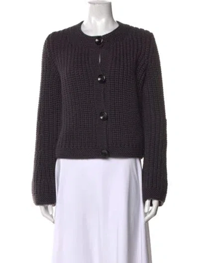 Pre-owned Hermes Virgin Wool Crew Neck Sweater W/ Tags In Grey