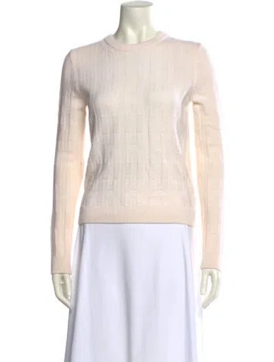 Pre-owned Hermes Virgin Wool Crew Neck Sweater W/ Tags In Neutral