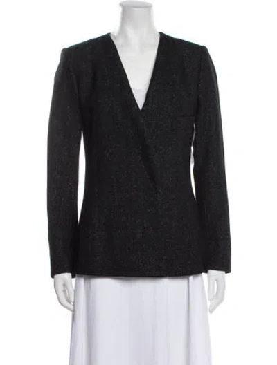 Pre-owned Hermes Virgin Wool Evening Jacket In Gray