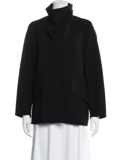 Pre-owned Hermes Virgin Wool Jacket In Black