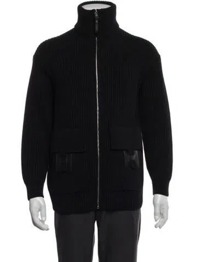 Pre-owned Hermes Virgin Wool Jacket In Black
