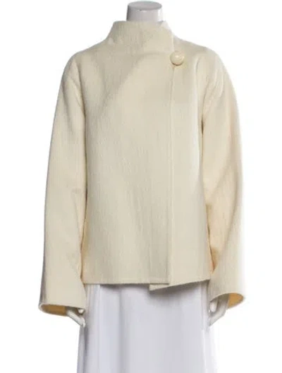 Pre-owned Hermes Virgin Wool Jacket In Neutral