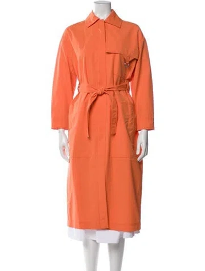 Pre-owned Hermes Virgin Wool Jacket In Orange