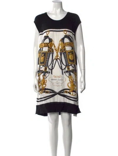 Pre-owned Hermes Virgin Wool Knee-length Dress In Black