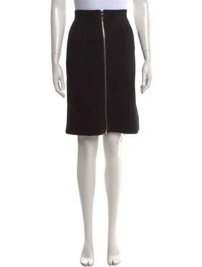 Pre-owned Hermes Virgin Wool Knee-length Skirt W/ Tags In Black