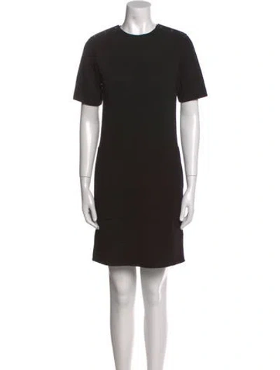 Pre-owned Hermes Virgin Wool Mini Dress In Black