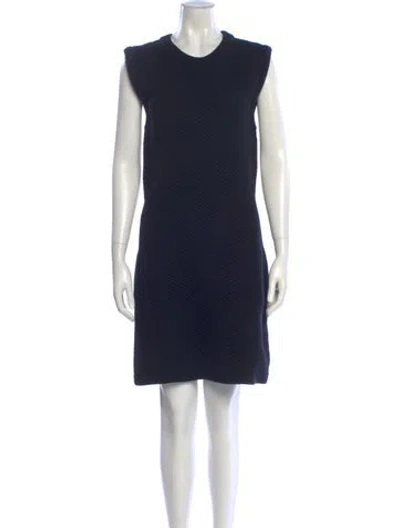 Pre-owned Hermes Virgin Wool Mini Dress In Black