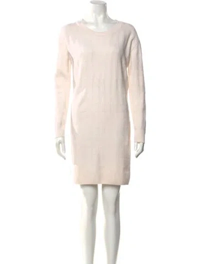 Pre-owned Hermes Virgin Wool Mini Dress W/ Tags In Neutral