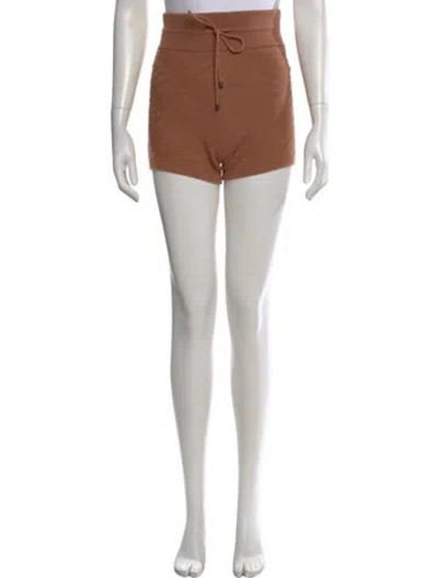 Pre-owned Hermes Virgin Wool Mini Shorts In Brown