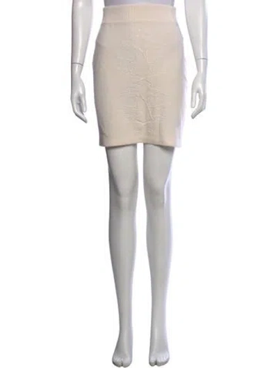 Pre-owned Hermes Virgin Wool Mini Skirt In Grey