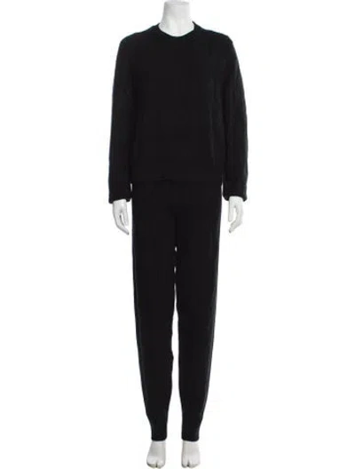 Pre-owned Hermes Virgin Wool Pant Set In Black