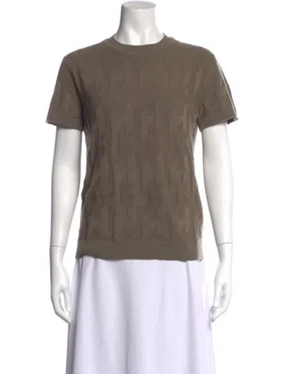 Pre-owned Hermes Virgin Wool Patterned Sweater In Brown/neutrals