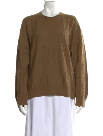 Pre-owned Hermes Virgin Wool Patterned Sweater In Neutrals
