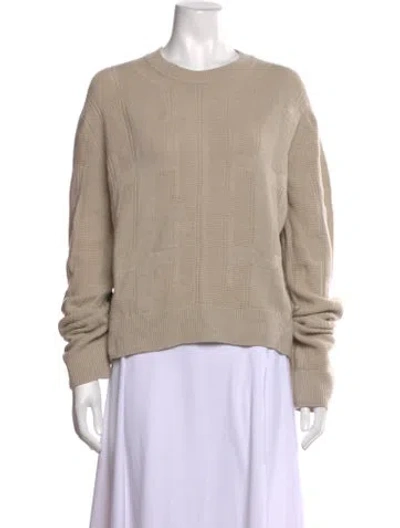 Pre-owned Hermes Virgin Wool Patterned Sweater In Neutrals