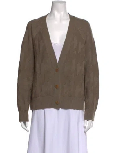 Pre-owned Hermes Virgin Wool Patterned Sweater In Neutrals