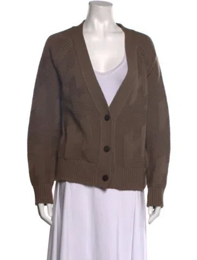 Pre-owned Hermes Virgin Wool Patterned Sweater In Neutrals