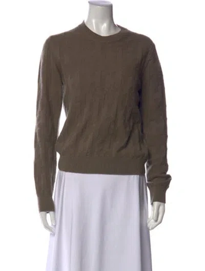 Pre-owned Hermes Virgin Wool Patterned Sweater In Neutrals