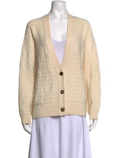 Pre-owned Hermes Virgin Wool Patterned Sweater In Neutrals