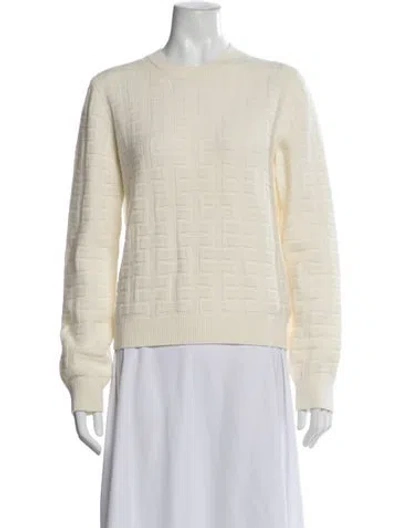 Pre-owned Hermes Virgin Wool Patterned Sweater In Neutrals
