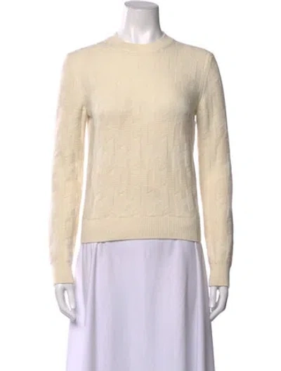Pre-owned Hermes Virgin Wool Patterned Sweater In Neutrals