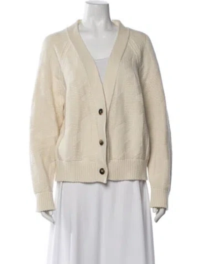 Pre-owned Hermes Virgin Wool Patterned Sweater In Neutrals