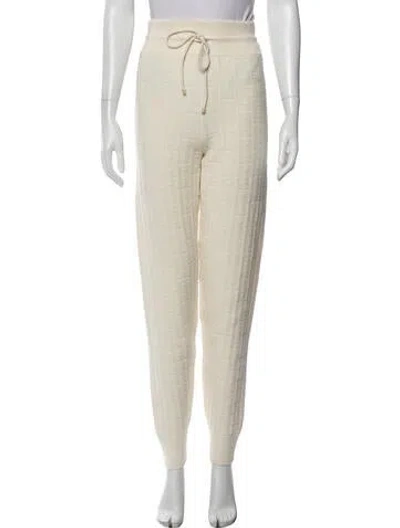 Pre-owned Hermes Virgin Wool Patterned Sweatpants In Neutral