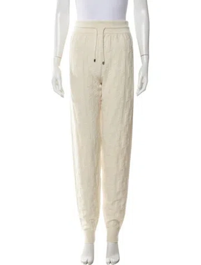 Pre-owned Hermes Virgin Wool Patterned Sweatpants In Neutrals