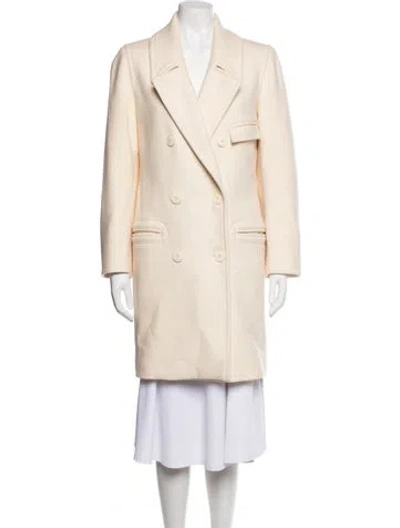 Pre-owned Hermes Virgin Wool Peacoat In Neutrals