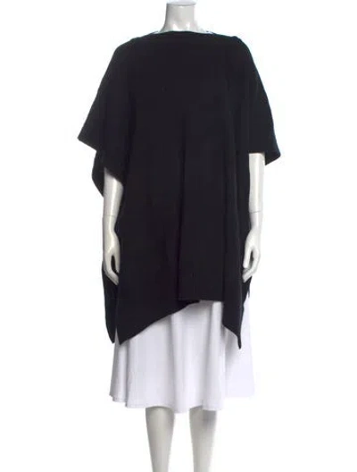 Pre-owned Hermes Virgin Wool Scoop Neck Sweater In Black