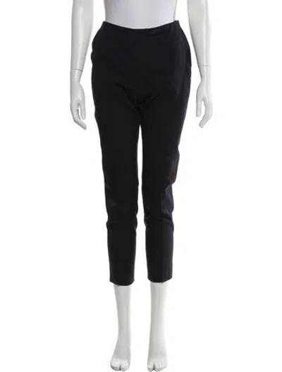 Pre-owned Hermes Virgin Wool Skinny Leg Pants In Black