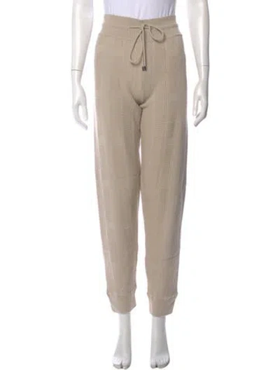 Pre-owned Hermes Virgin Wool Skinny Leg Pants In Neutral