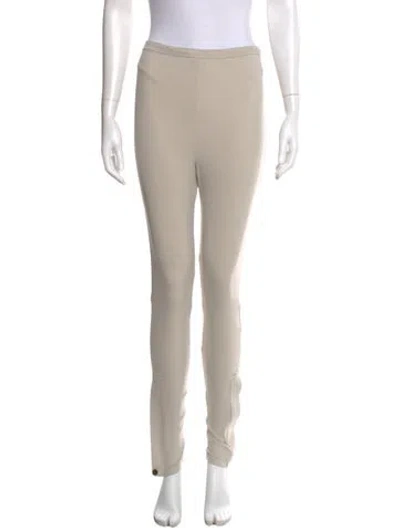 Pre-owned Hermes Virgin Wool Skinny Leg Pants W/ Tags In Neutral