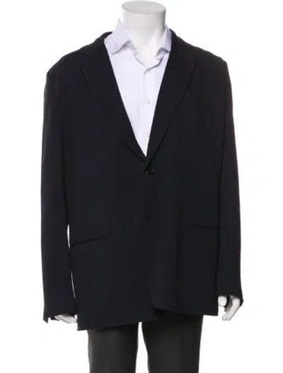 Pre-owned Hermes Virgin Wool Sport Coat In Black